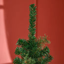 5.5FT Tall Slim Green Christmas Tree with Realistic Branches and Pine Cones