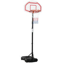 Red Portable Outdoor Basketball Hoop Stand - Adjustable Height, Sturdy Rim, Stable Base