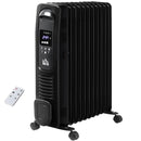 Black 2500W Digital Oil Filled Radiator with Timer & Remote