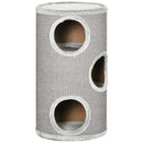 Light Grey Cat Climbing Frame with Sisal Cover and Cozy Platform