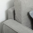 Light Grey 2 Seater Tufted Sofa with Hidden Storage