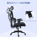 Black Mesh Office Chair with Lumbar Support & Swivel Wheels