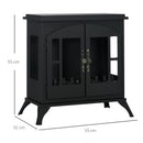 Black Ethanol Fireplace Stove with Stainless Steel Flame Snuffer