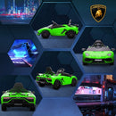 Green Lamborghini Style 12V Kids Electric Car with Butterfly Doors and Remote Control
