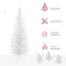 5ft White Pencil Slim Artificial Christmas Tree with Stand