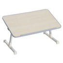 Adjustable Oak Laptop Stand - 4 Heights, Tilt Feature - Silver Frame