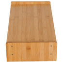 Bamboo Monitor Riser Stand with Drawer - Natural Wood Desk Organizer