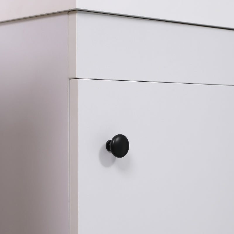 White Wall Mounted Bathroom Vanity with Basin and Storage