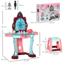 Magical Princess Dress-Up Set with Mirror, Light, and Sound - Pink/Blue