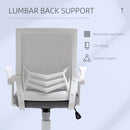 Grey Ergonomic Office Chair with Flip-up Armrest and Lumbar Support