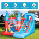 Kids 4-in-1 Inflatable Bouncy Castle with Slide & Pool - Blue