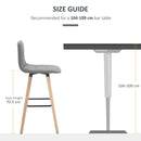 Grey Button-Tufted Counter Height Bar Stool Set of 2