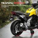 12V Yellow Kids Electric Motorbike with Music & Headlights - Honda Licensed