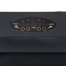 Black Steel Folding Motorized Treadmill with LCD Monitor