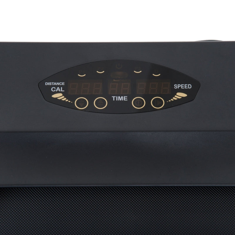 Black Steel Folding Motorized Treadmill with LCD Monitor