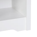 White Modern Bedside Table with Drawer Shelf