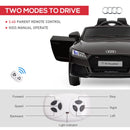 Black Audi TT Kids Ride-On Car with Remote Control and MP3 Player