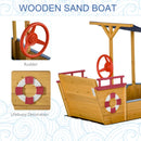 Wooden Sandbox with Canopy Bench Seat - Blue, Ages 3-8