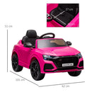 6V Pink Audi RS Q8 Kids Electric Ride-On Car with Remote Control