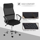 Black Ergonomic Mesh Office Chair with Adjustable Height & Tilt