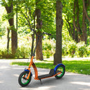 Orange Kids Kick Scooter with Adjustable Height and Dual Brakes