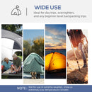 6-8 Person White and Blue Dome Camping Tent with 4 Zipped Doors