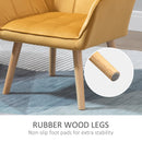 Yellow Modern Armchairs Set of 2 with Wide Arms and Slanted Back