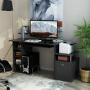 Black Computer Desk with Drawer and CPU Storage - Home Office Furniture