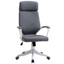 Grey Ergonomic High Back Office Chair with Headrest and Lumbar Support