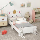 White Unicorn Toddler Bed for Kids 3-6 Years - 143 x 74 x 67cm