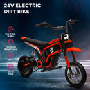 Red Electric Motorbike with Twist Grip Throttle and Music - 16km/h Max Speed