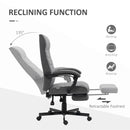 Grey Fabric Swivel Office Chair with Adjustable Height and Wheels