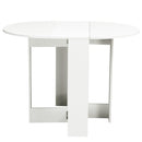 White Folding Drop Leaf Dining Table for Small Spaces