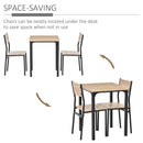 3-Piece Dining Set, Light Wood/Black