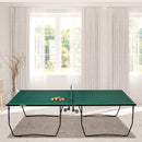 9FT Green Folding Table Tennis Table with 8 Wheels - Indoor Use