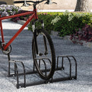Black Bike Parking Rack - Wall or Floor Mount Bicycle Storage (3 Racks)