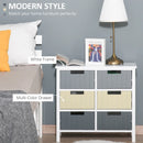 6-Drawer White Storage Tower with Wood Top - Bedroom Organizer