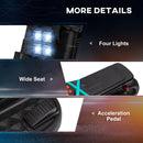 Black Kids Electric Motorbike with Siren, Horn, Headlights, Music & Training Wheels - Ages 3-5