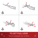 4FT Snow Flocked Christmas Tree with Warm White LED Lights, Green