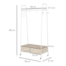 Black Entryway Coat Rack with Storage Drawers