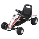 Kids Adjustable Pedal Go-Kart - White/Red
