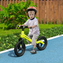 Green Kids Balance Bike - Adjustable Seat & Handlebar, No Pedal, Ages 30-60 Months