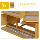 Yellow Double Decker Pet Cage with Sliding Tray, 100 x 47 x 91cm