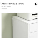 White 7-Drawer Vertical File Cabinet on Wheels for Home Office