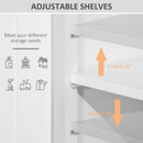 White Bathroom Storage Cabinet with Drawers & Shelf