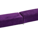 Purple Suede Upholstered Wooden Folding Balance Beam
