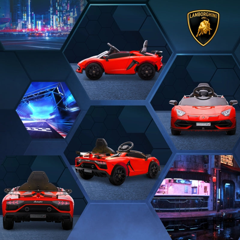 Red Lamborghini Style 12V Kids Electric Car with Butterfly Doors and Remote Control