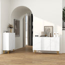 White High Gloss Sideboard with Hairpin Legs