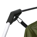 Green 2-Room Family Camping Tent for 4-8 People with Large Mesh Windows