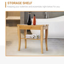 White 2-Tier Slatted Shower Bench